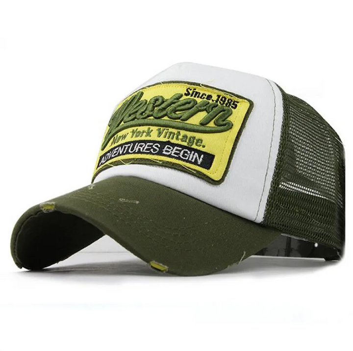 Embroidered Mesh Summer Cap