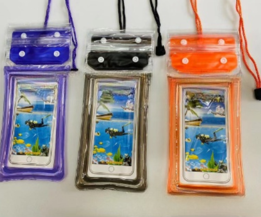 Three-Fold Waterproof Phone Bag for Swimming, Touchscreen