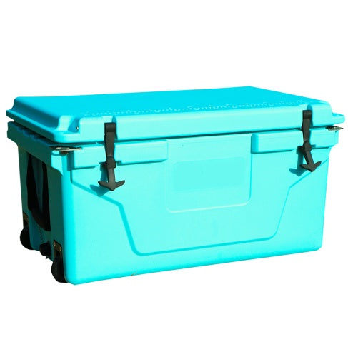 65 Quart Hard Cooler - Blue, Heavy Duty Ice Chest for Fishing and Camping
