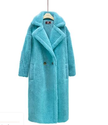 Long Cashmere Lamb Winter Coat