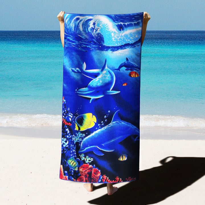 Red Coral &amp; Whale Beach Towels for Yoga &amp; Swimming