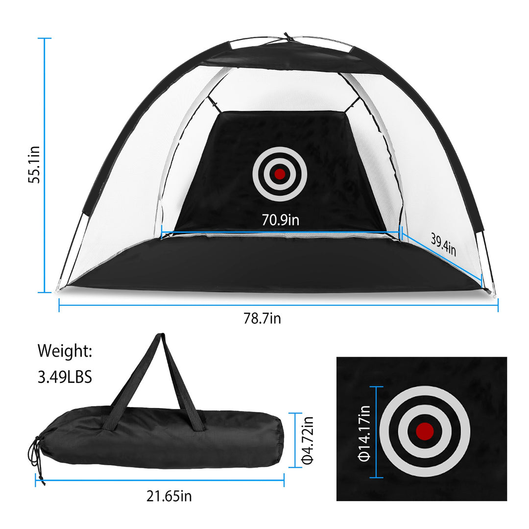 Golf Practice Hitting Net with Target Cloth &amp; Carry Bag | Indoor &amp; Outdoor