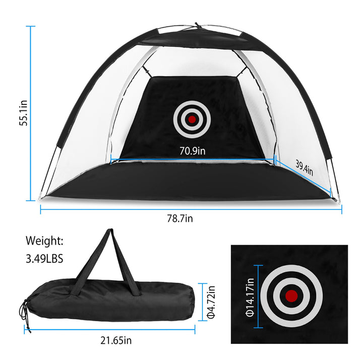 Golf Practice Hitting Net with Target Cloth &amp; Carry Bag | Indoor &amp; Outdoor