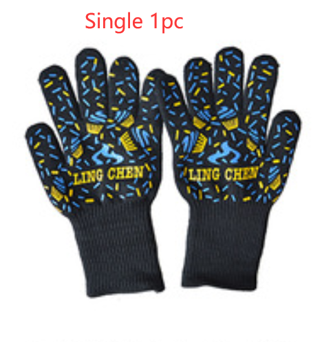 High Temperature Fireproof Barbecue Baking Gloves