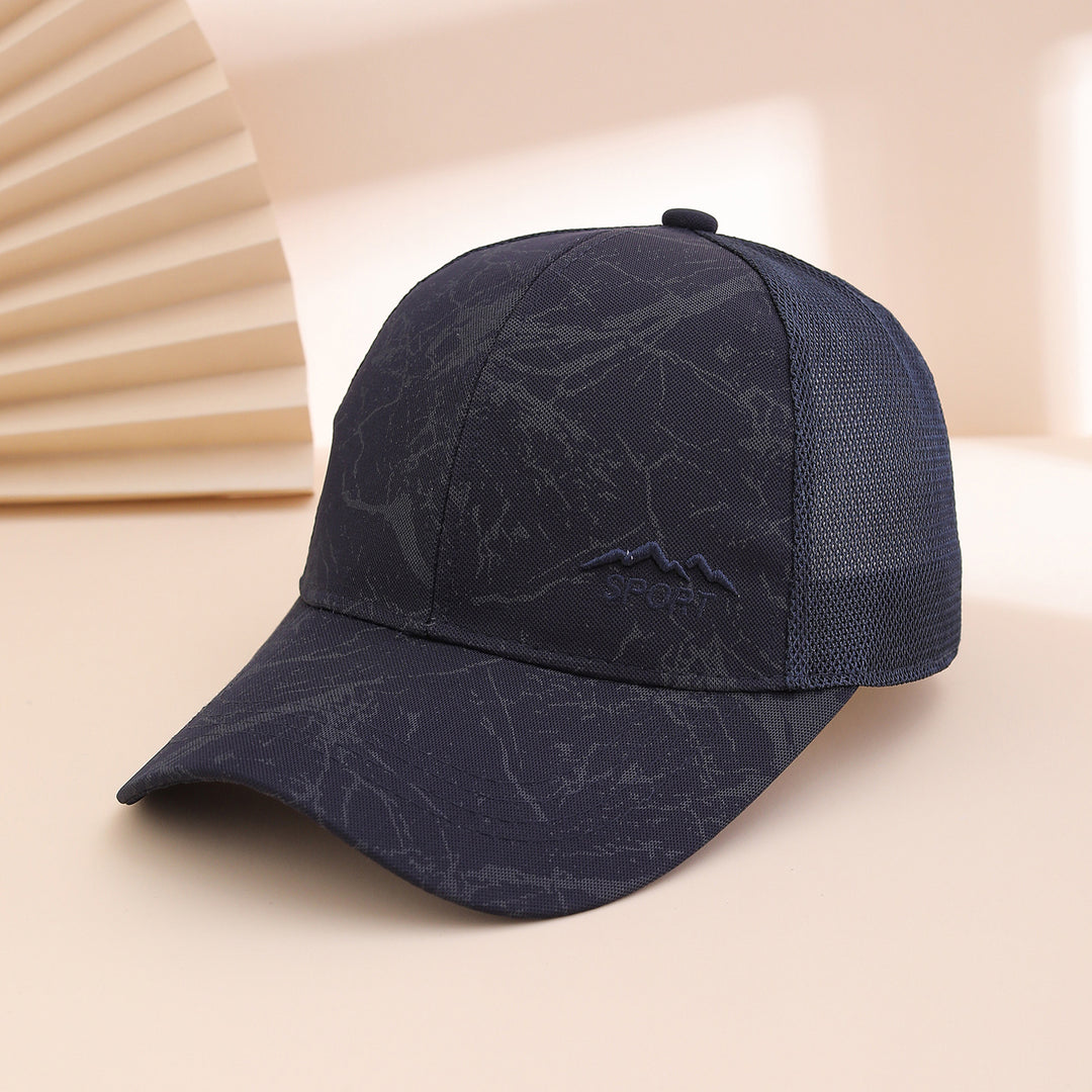 Embroidered Mountain Peak Mesh Baseball Cap