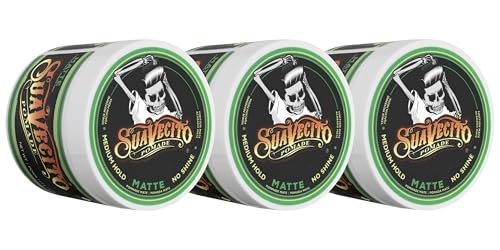 Suavecito Pomade Matte (No Shine) Formula 4 oz 3 Pack - Medium Hold Hair Pomade For Men - Matte Hair Paste For Natural Texture Hairstyles