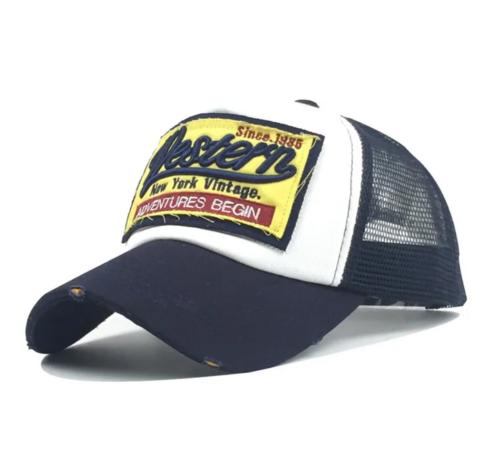 Embroidered Mesh Summer Cap