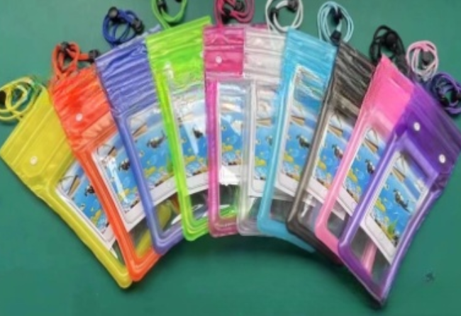 Three-Fold Waterproof Phone Bag for Swimming, Touchscreen