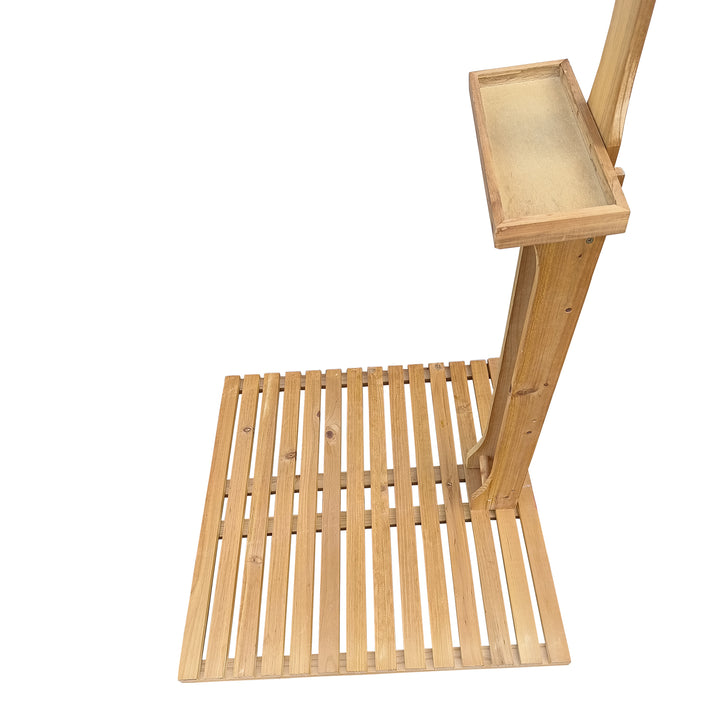 Outdoor Wood Pool Shower with Chassis Board | Poolside &amp; Garden