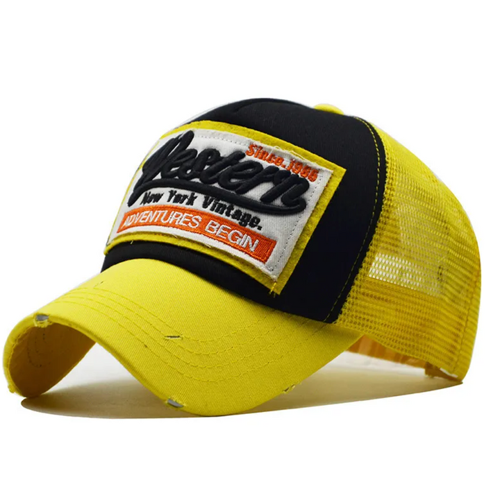 Embroidered Mesh Summer Cap