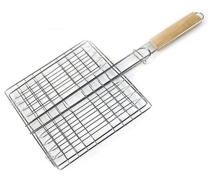 Stainless Steel Barbecue Clip with Wooden Handle