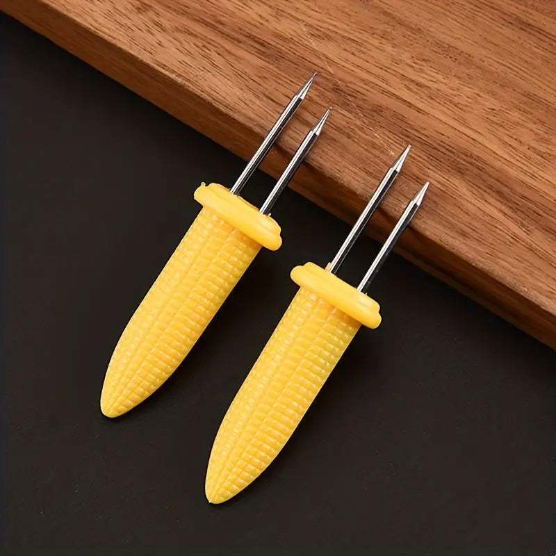 Corn Holders, With Stainless Steel Skewers for Barbecue