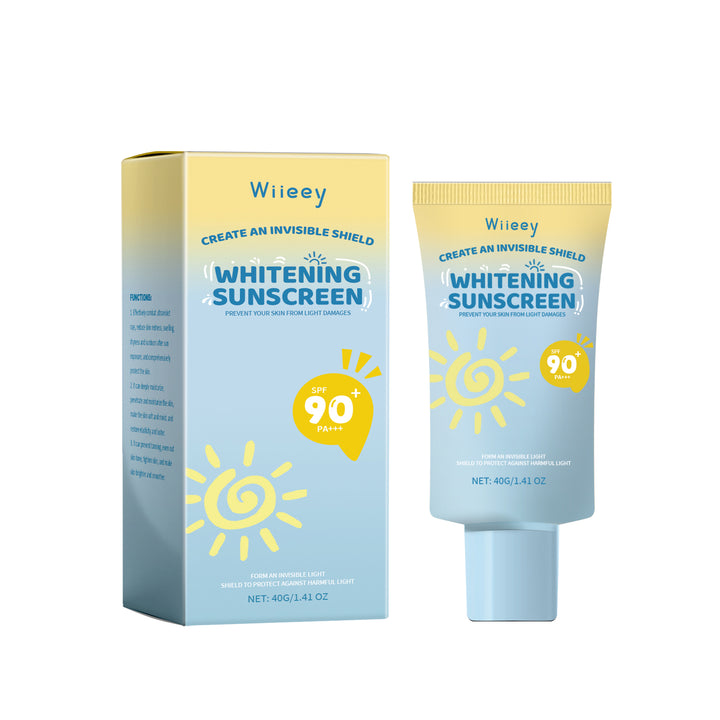 Wiieey Whitening Sunscreen Cream | SPF Moisturizing Sun Protection with Collagen &amp; Panthenol