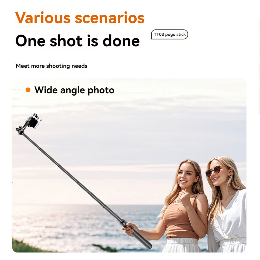 Selfie Stick Tripod with Fill Light – Extendable Phone Stand with Wireless Remote