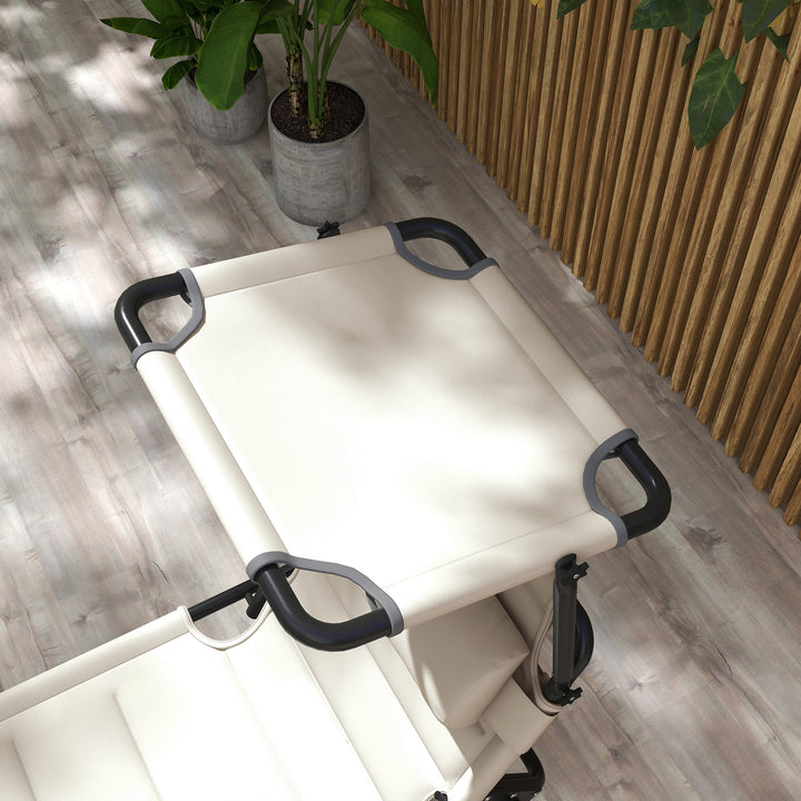 Set of 2 Outdoor Lounge Chairs with Sun Shade