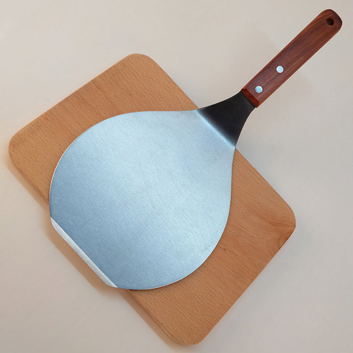Large Stainless Steel Pizza Spatula with Wooden Handle