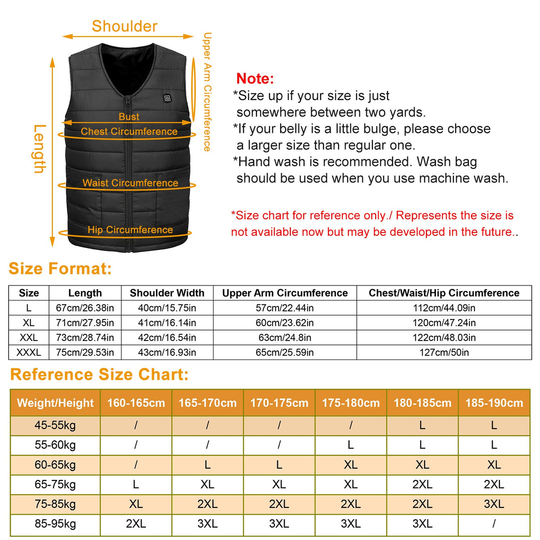 USB Heated Vest with 10 Heating Pads – Men &amp; Women