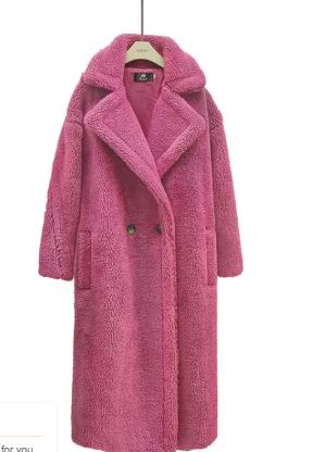Long Cashmere Lamb Winter Coat