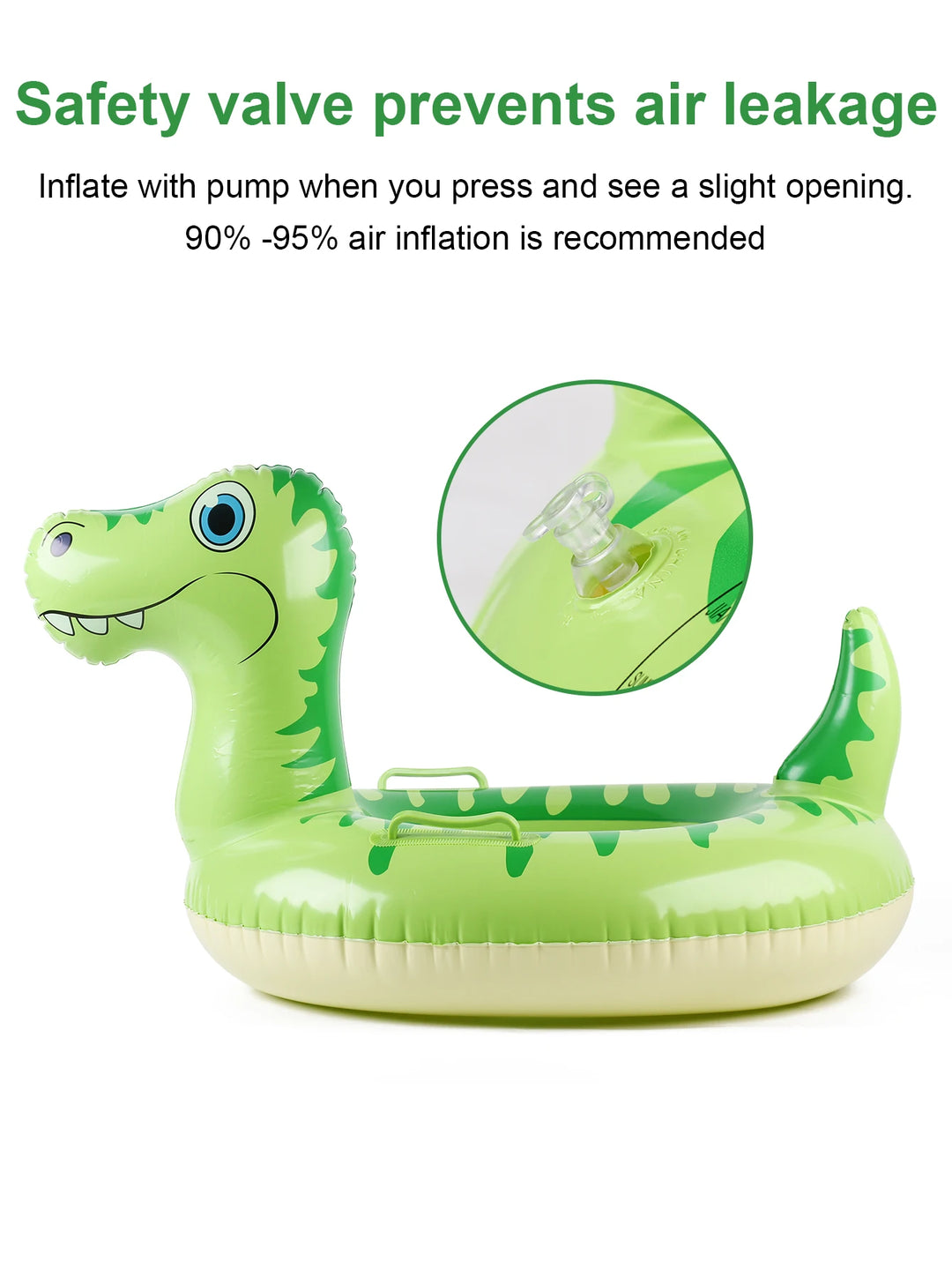 1PC Inflatable Dinosaur Swim Float, Water Party Supplies, Summer Swim Waist Float, Cartoon Realistic Dinosaur Swim Ring