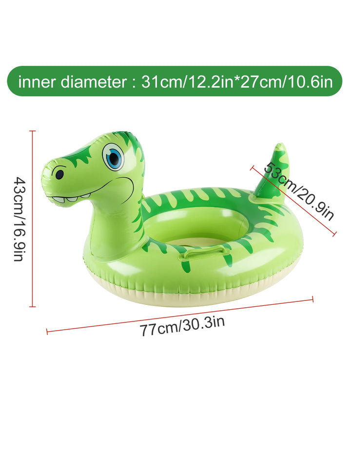 1PC Inflatable Dinosaur Swim Float, Water Party Supplies, Summer Swim Waist Float, Cartoon Realistic Dinosaur Swim Ring