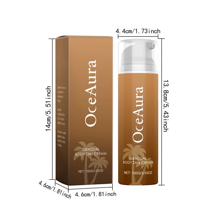 Oceaura Body Tanning Lotion Lasting Hydrating Summer Outdoor Sunless Bronzer Wheated Skin Non-greasy Smoothing Tanning Cream