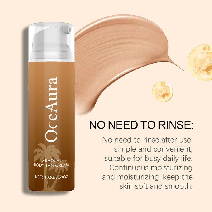 Oceaura Body Tanning Lotion Lasting Hydrating Summer Outdoor Sunless Bronzer Wheated Skin Non-greasy Smoothing Tanning Cream