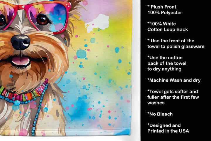 Yorkshire Terrier Hippie Dawg Kitchen Towel-4
