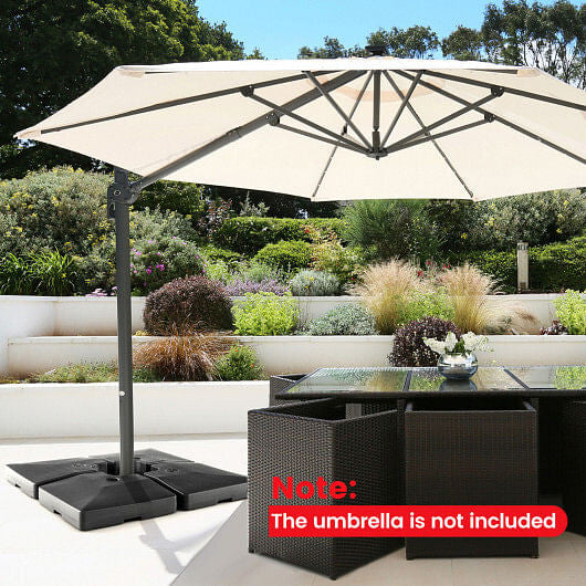 4-Piece 20L Cantilever Offset Patio Umbrella Base-0