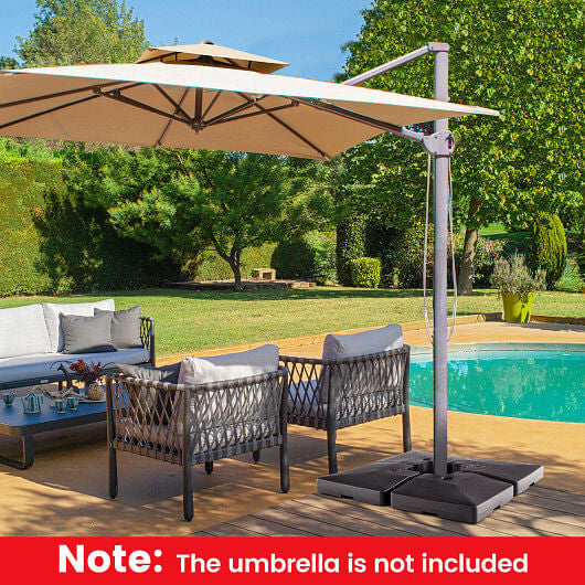 4-Piece 20L Cantilever Offset Patio Umbrella Base-1