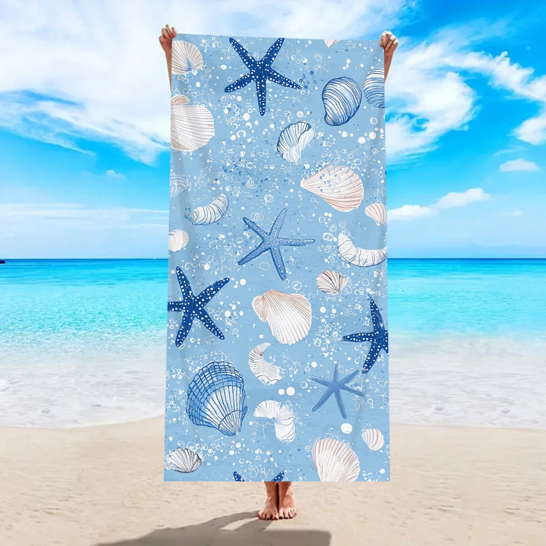 Marble Pattern Quick-Dry Microfiber Beach Towel — Soft, Lightweight &amp; Multi-Use | 11 Designs, 6 Sizes