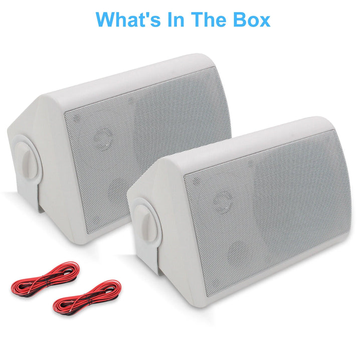 Herdio 5.25" Outdoor Wall-Mount Speakers — 300W Waterproof Stereo Pair for Patio, Deck &amp; Garage