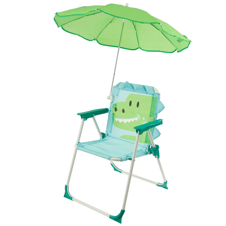 Folding Beach Chair with Sun Umbrella | Lightweight Portable Outdoor Chair