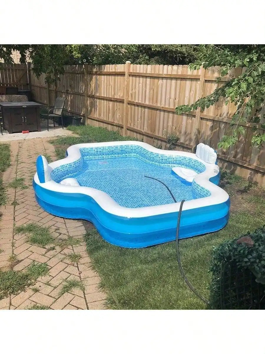 102.3 Inches/118.1 Inches 31 Gauge Thick Sturdy Large Bright Spacious Adult Size Family Inflatable Swimming Pool - And Robust St