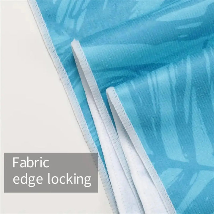 1pc Ocean element ultra-fine fiber beach towel, quick drying absorbent swimming towel, swimming sports beach towel