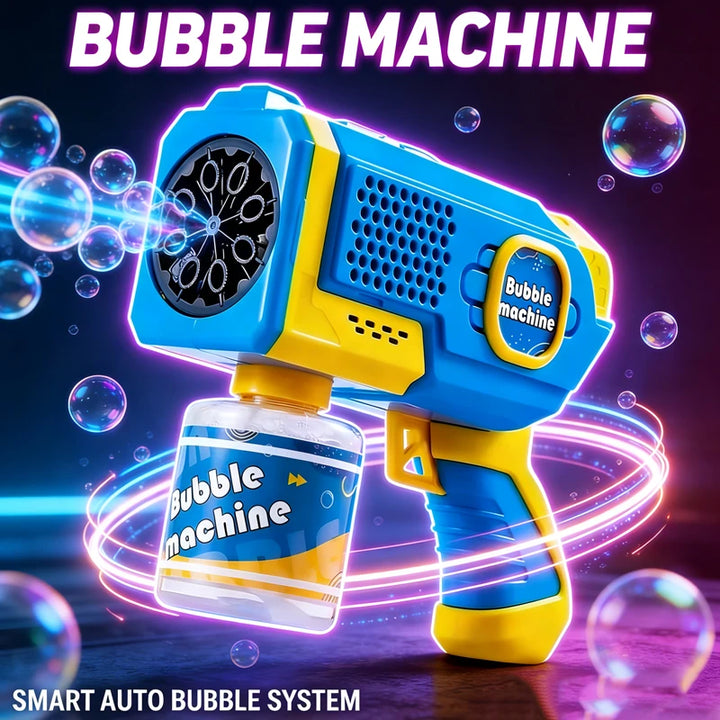 Machine Bubble Gun Summer Beach Bathing Outdoor Games Children Fantasy Kids Toys Gift Bubble Toy Space Electric Automatic Bubbl