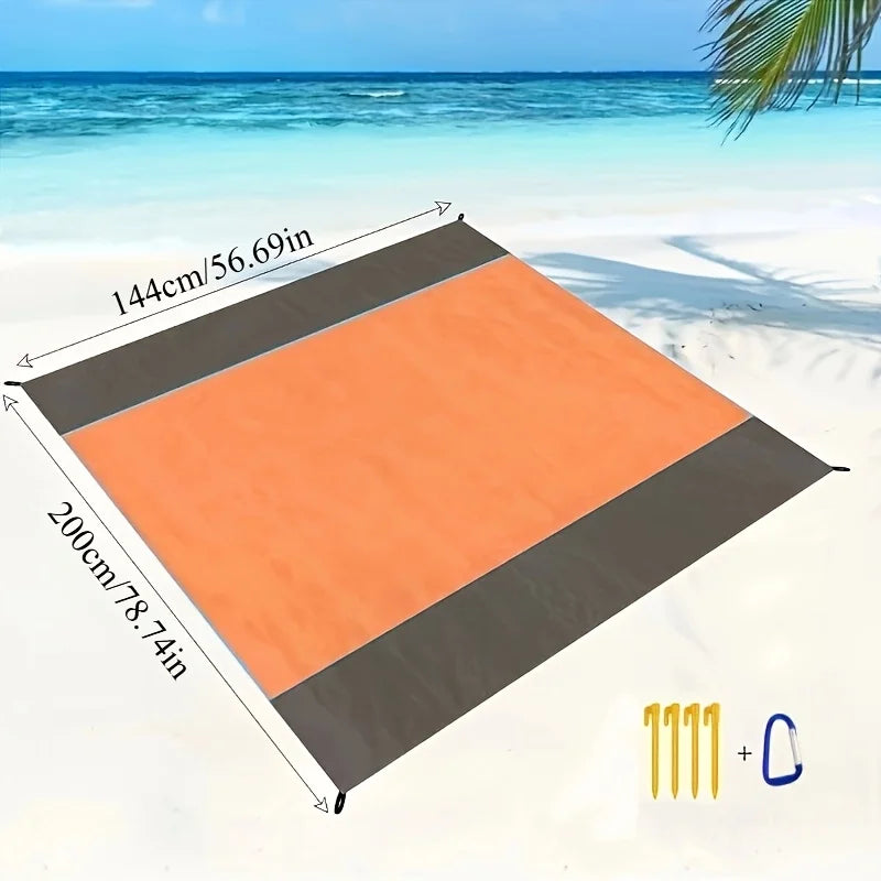 Large Waterproof &amp; Sand-Proof Beach Mat | For 3 Adults | Camping, Picnic &amp; Travel