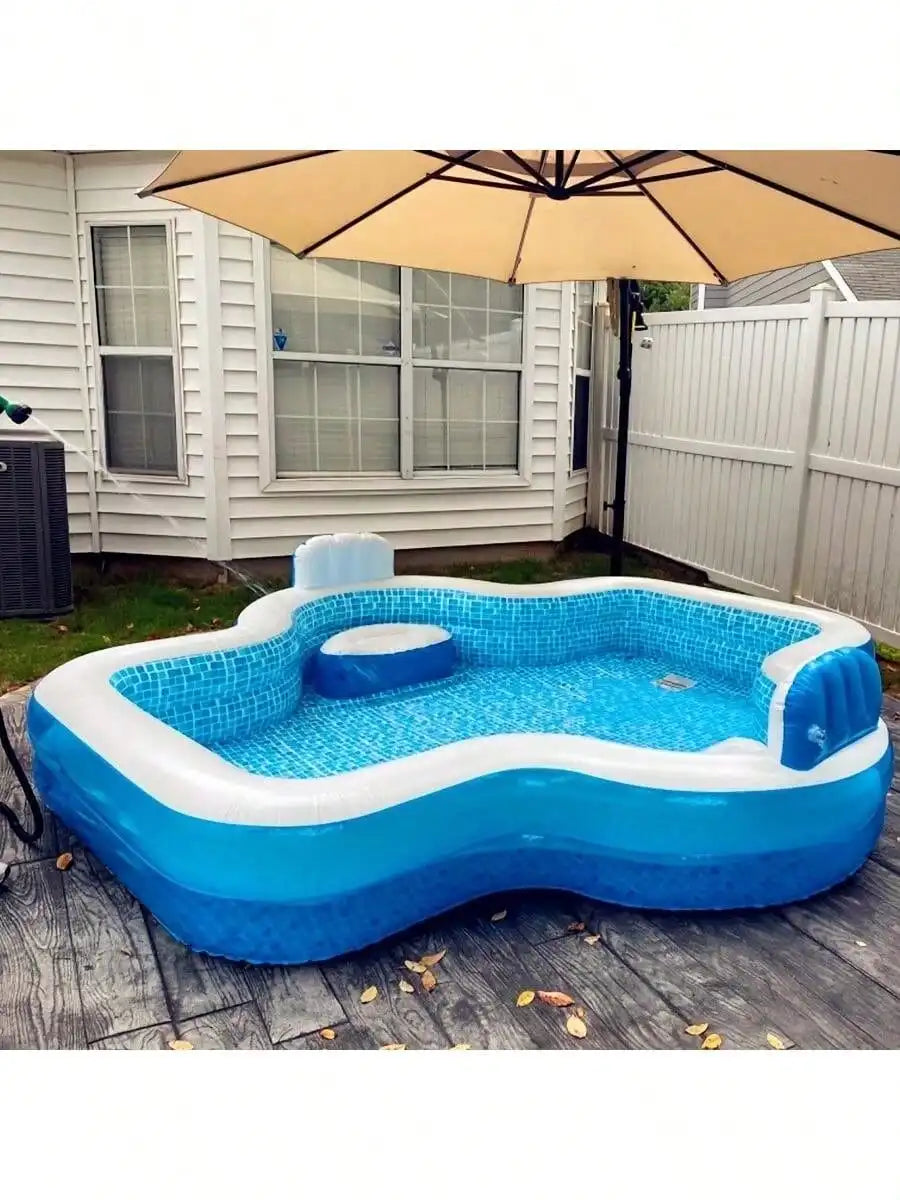 102.3 Inches/118.1 Inches 31 Gauge Thick Sturdy Large Bright Spacious Adult Size Family Inflatable Swimming Pool - And Robust St
