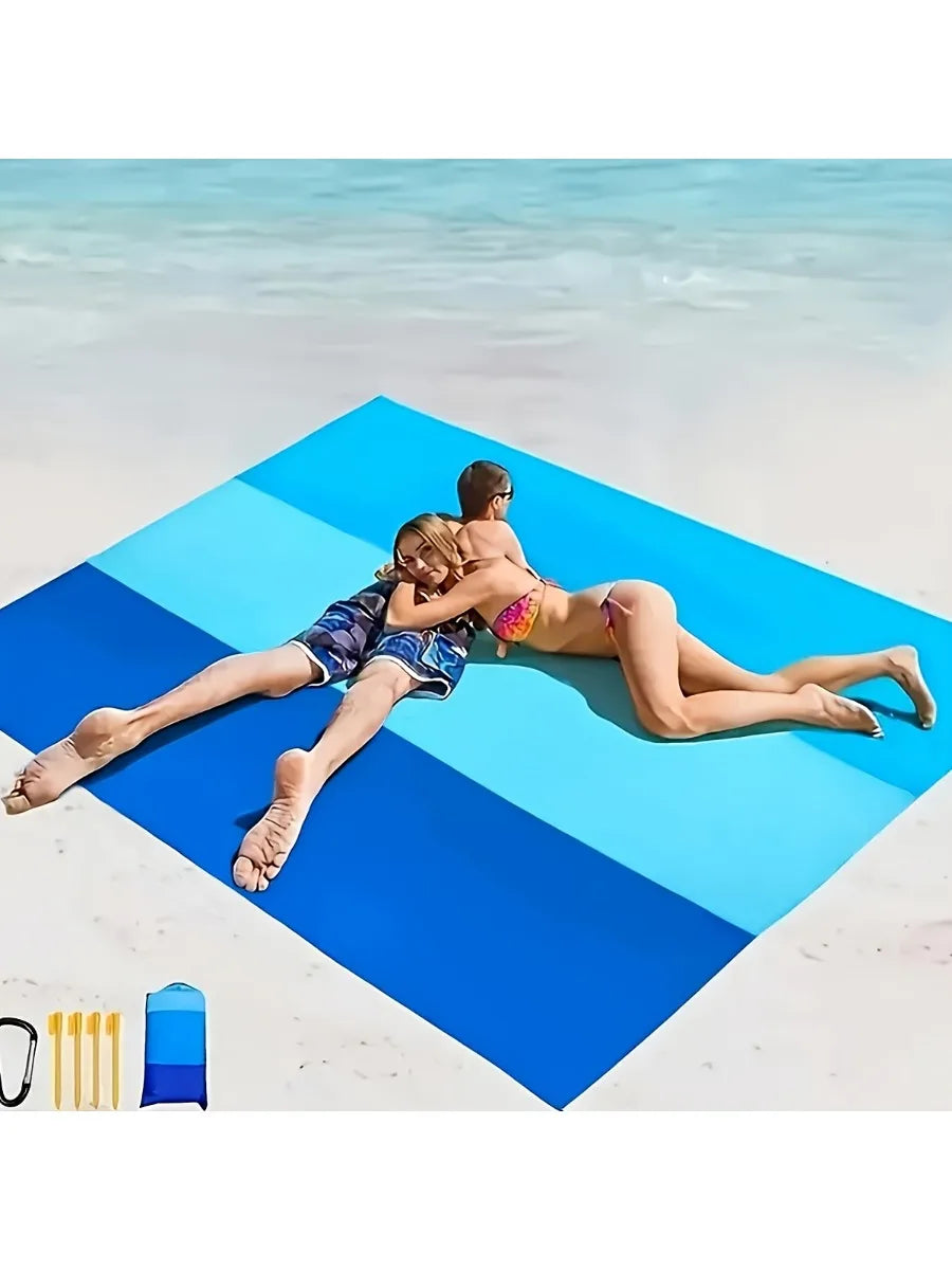 Large Waterproof &amp; Sand-Proof Beach Mat | For 3 Adults | Camping, Picnic &amp; Travel