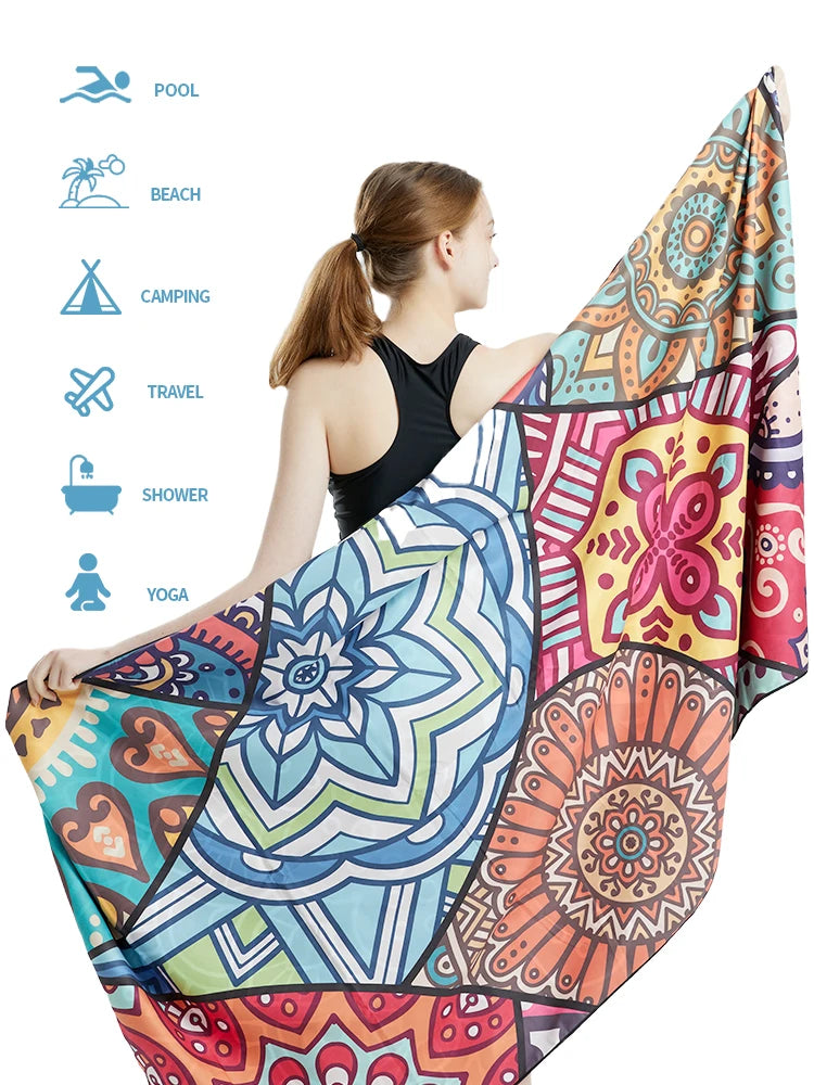 Microfiber Beach Towel — Quick Dry, Sand-Free | 31" x 63"