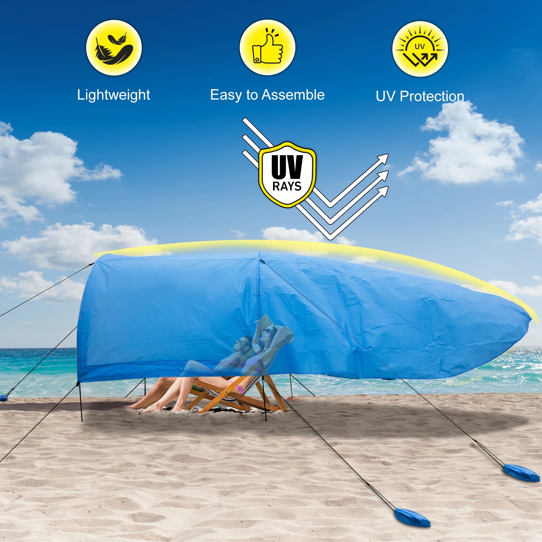 Beach Shade Tent for up to 8 People