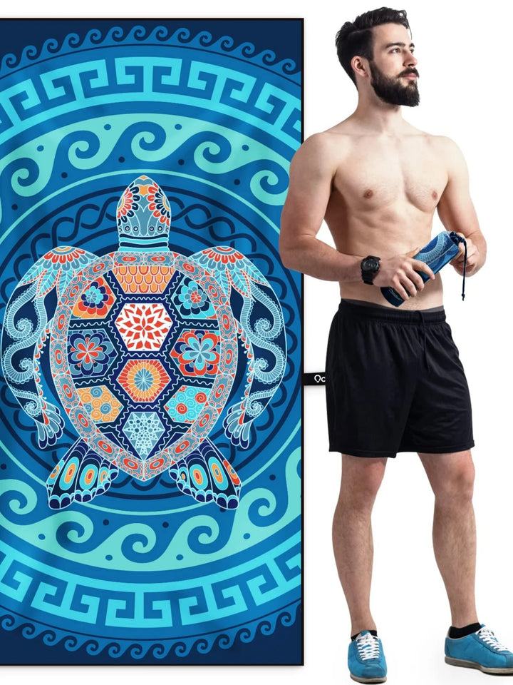 OCOOPA Beach Towel Microfiber, Extra Large Oversized Travel Towel- Quick Dry, Sand Free, Compact, Lightweight-Beach Accessories