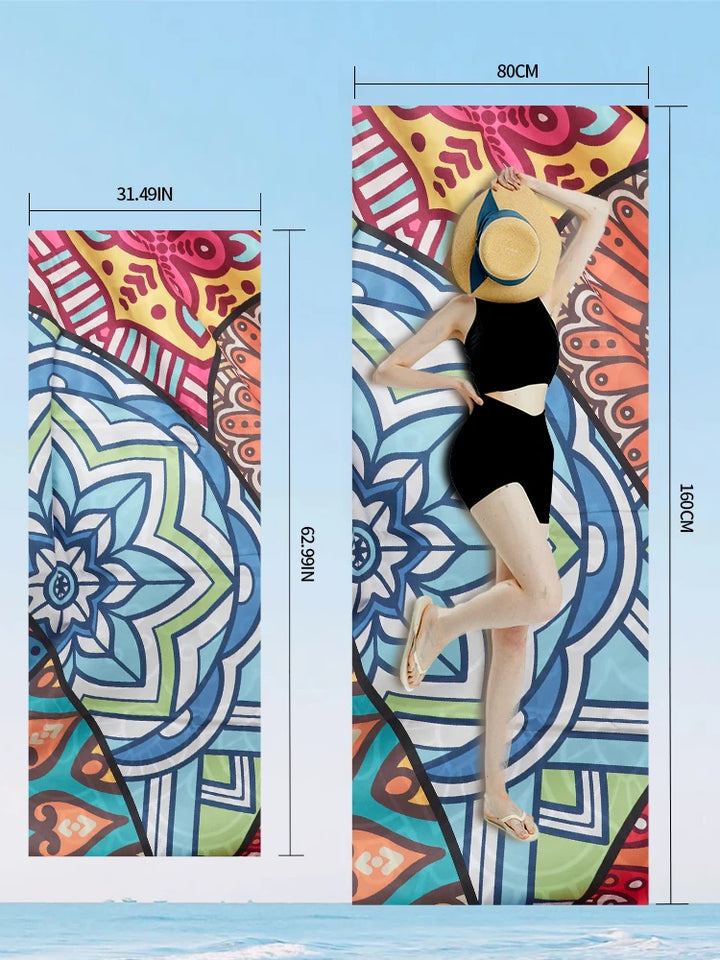 Microfiber Beach Towel — Quick Dry, Sand-Free | 31" x 63"