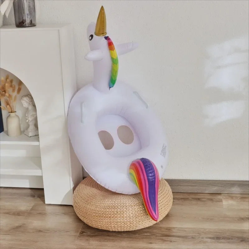 Animal Inflatable Pool Toys Baby Swimming Ring Summer Outdoor Floating Seat Flamingo Pool Party Water Toys for Kids