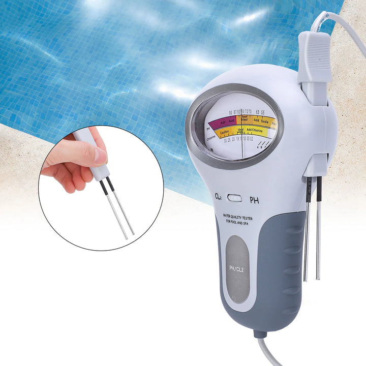 Chlorine Tester Pool Chlorine Tester PC‑102 CL2 Chlorine &amp;amp  Tester Swimming Pool Spa Water Quality Analyzer with Probe