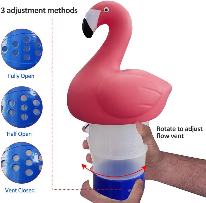 Flamingo Floating Chlorine Dispenser for Swimming Pools &amp; Spas