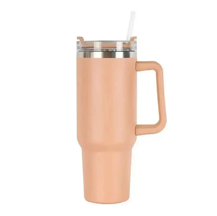 40oz Insulated Tumbler with Handle &amp; Straw, 1200ML Travel Coffee Cup-9