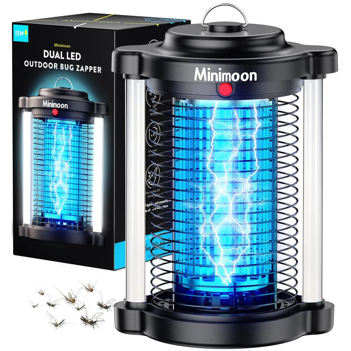 Minimoon Bug Zapper — 15W UV Mosquito Zapper with Dual LED Light | 4,200V Grid | IPX4 Waterproof