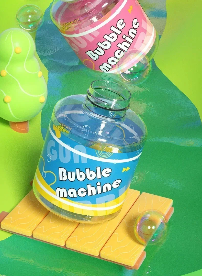 Machine Bubble Gun Summer Beach Bathing Outdoor Games Children Fantasy Kids Toys Gift Bubble Toy Space Electric Automatic Bubbl