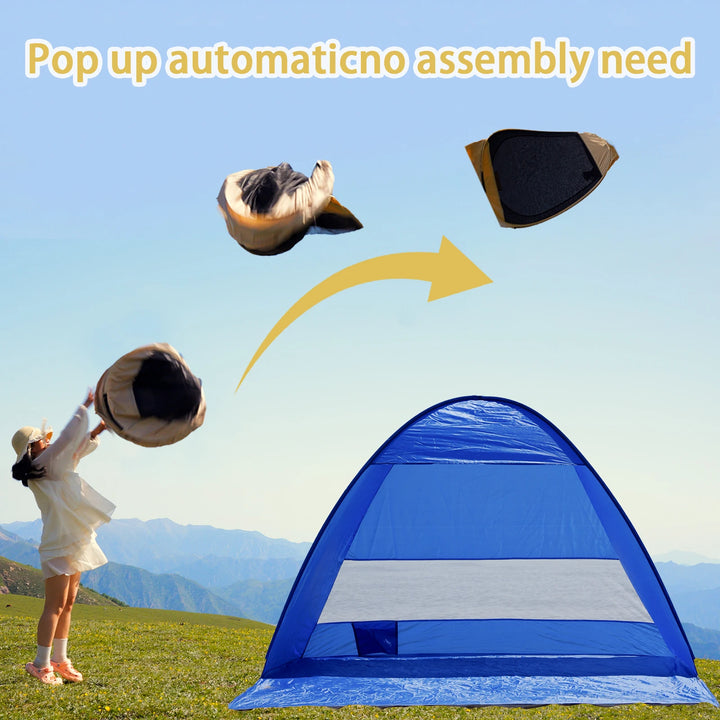 Pop-up  compact beach shade tent