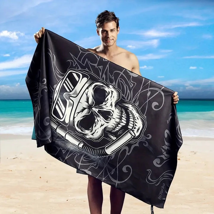 HiTurbo Microfiber Marine Animal Beach Towel Absorbent Quick dry Soft Yoga Swimming Resort Mountain climbing towel
